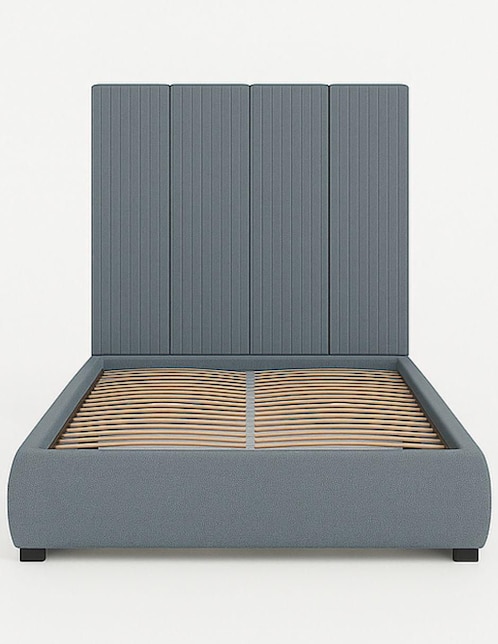Cama modern Luxury Vixy Oxford con luz LED para joven Wall Furniture Paneling de tela