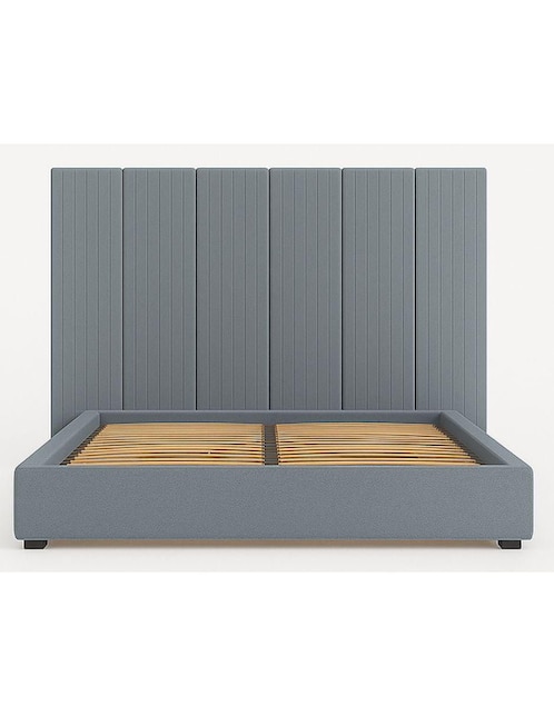 Cama modern Luxury Vixy Oxford con luz LED para joven Wall Furniture Paneling de tela