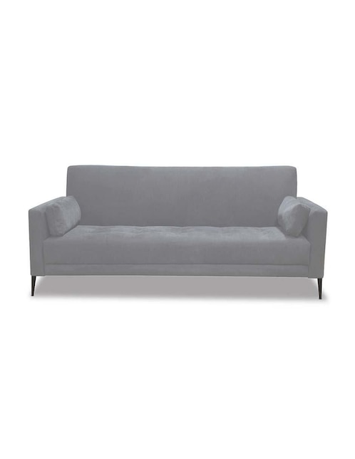 Sofá cama armable de madera y tela