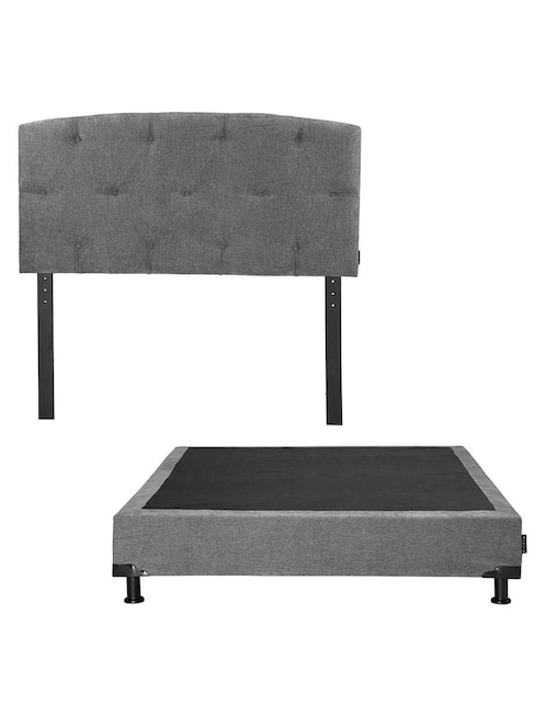 Cama sigma box dicasa "de" madera y tela ind