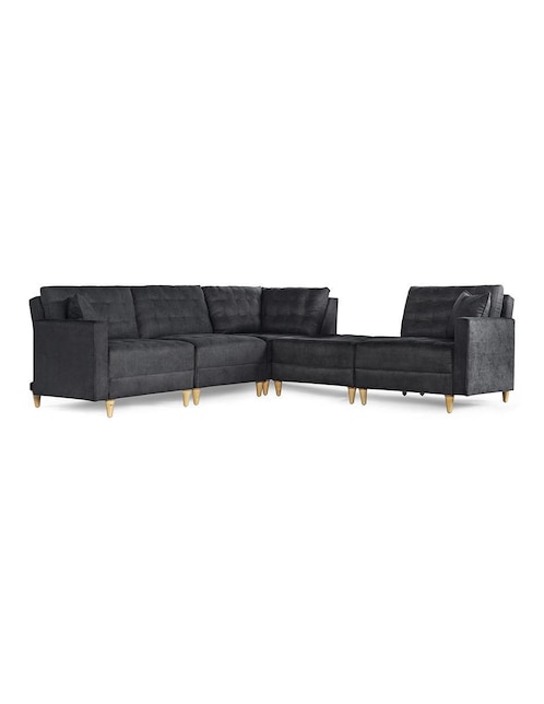 Sala modular godric de 5 módulos memory foam reclinable a 3 posiciones makora "de" chenille
