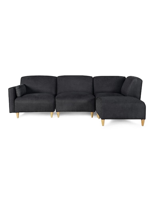 Sala modular zavian de 4 módulos memory foam reclinable a 3 posiciones makora "de" chenille