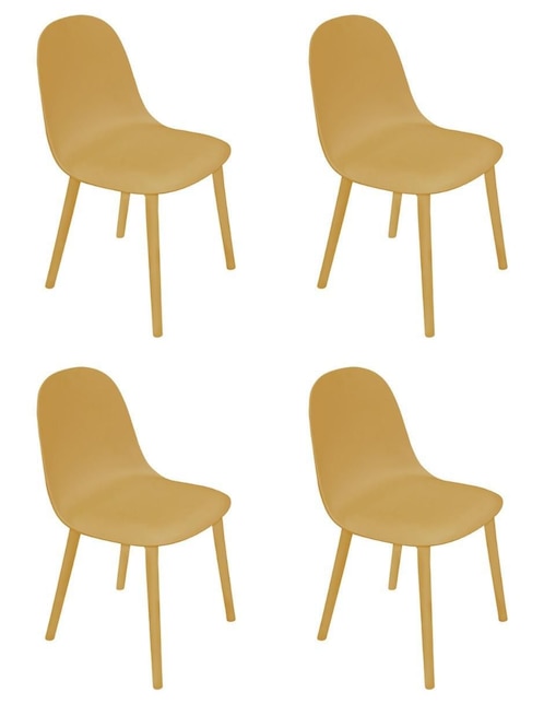 Juego de sillas 4 "piezas" eames ideen "de" plástico adulto