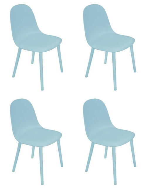 Juego de sillas 4 piezas Eames de plástico adulto 1