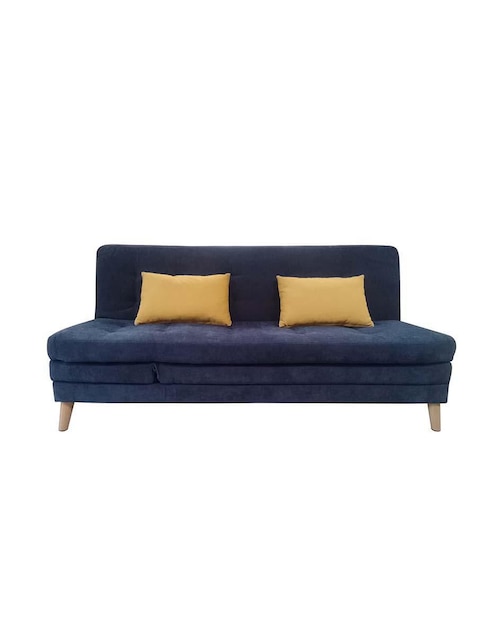 Sofá cama armable de madera y tela 1