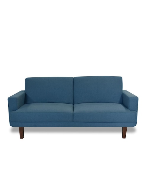 Sofá cama armable de madera y tela 1