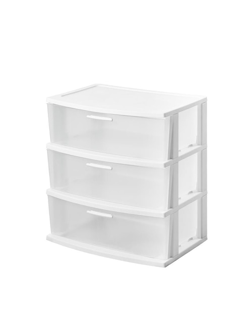 Cajonera armable 3 niveles multiusos MQ de plástico
