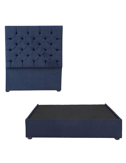 Cama Capri Base de madera pino