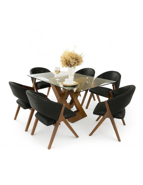 Comedor Brisa Cast Store para 6 personas de cristal templado