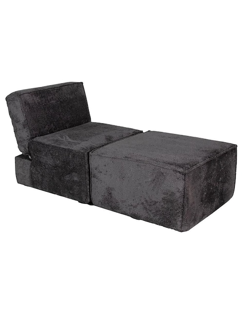 Sofá cama Fernanda con taburete de tela 1