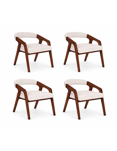 Set de sillas 4 piezas Cast Store de madera pino
