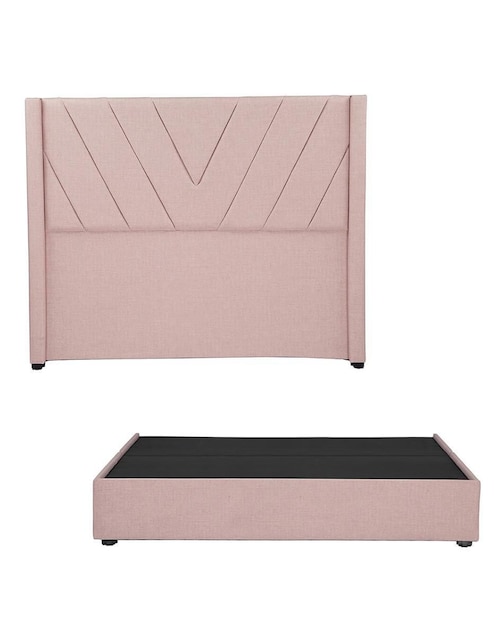 Cama Aurora Dicasa de madera y tela