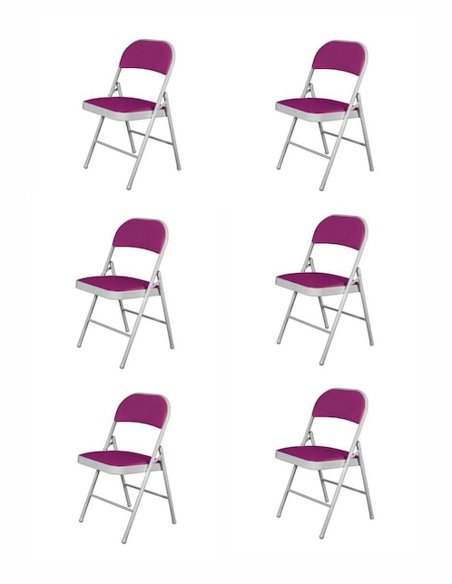 Set de 6 sillas plegable Ilios Innova de metal