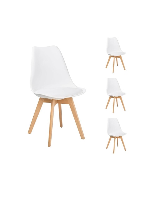 Set de 4 sillas Mundo In Frankfurt blanco