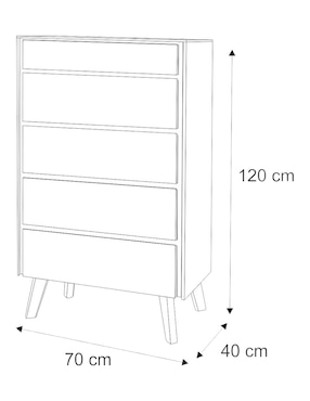 Mueble semanario Acor Bose de MDF