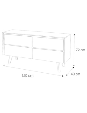 Cómoda Bose Acor de madera