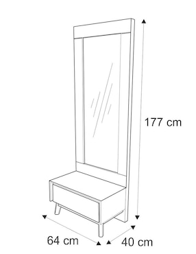 Espejo rectangular Acor Bose