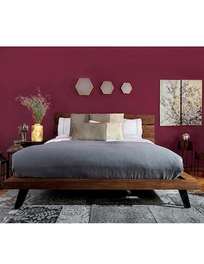 Cama Acasia Grove T&A de madera acacia king size