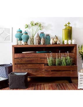 Cómoda Nature Line T&A de madera acacia