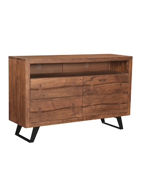 Cómoda Nature Line T&A de madera acacia