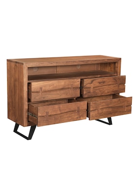 Cómoda Nature Line T&A de madera acacia