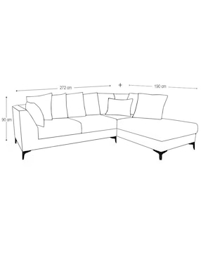Sala modular Capri Dimex de jacquard
