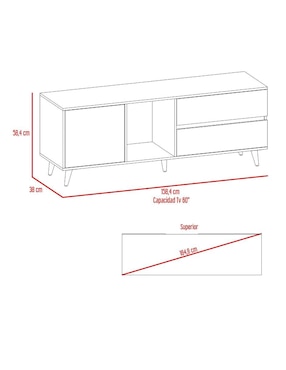 Mueble de tv Excelsior de melamina