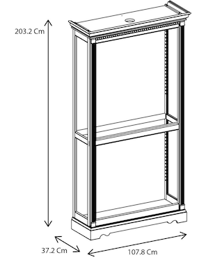 Vitrina Howard Miller de madera abedul