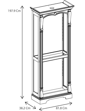 Vitrina Howard Miller de madera abedul