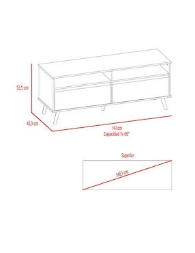 Mueble de tv Excelsior de melamina