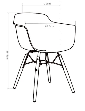 Silla Mini Olivia Dhp de plástico