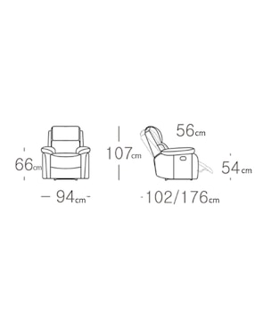 Reclinable Louis Kuka de tela