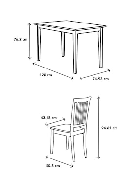 Comedor Coaster para 4 personas