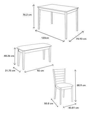 Comedor Okume Coaster para 5 personas