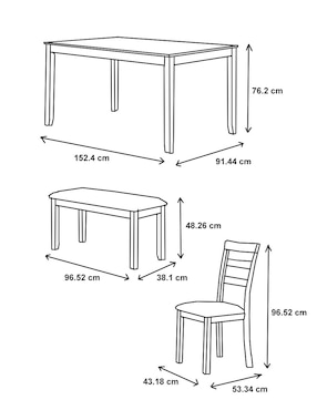 Comedor Poundex para 6 personas