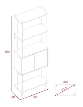 Librero Cubik Excelsior de melamina