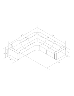 Sala modular Lidia Boal de piel y vinil