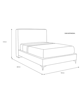 Cama Frida Gasaru de madera