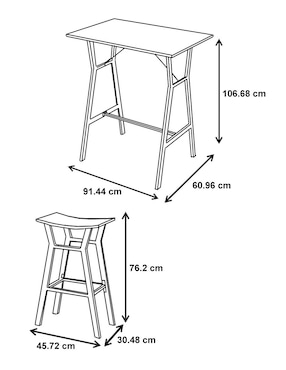 Antecomedor Coaster para 2 personas