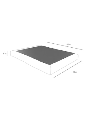 Base para cama Stella Sofia Lugano de madera y tela