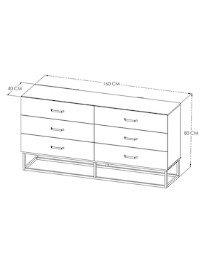 Cómoda Heston Diper de madera