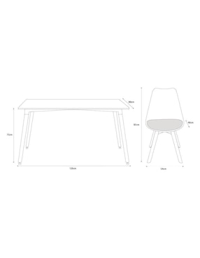 Antecomedor Munich/Helsinki Tugow para 4 personas