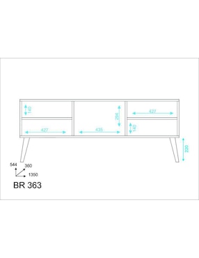 Mueble de tv Stand Roble Midtown Concept de