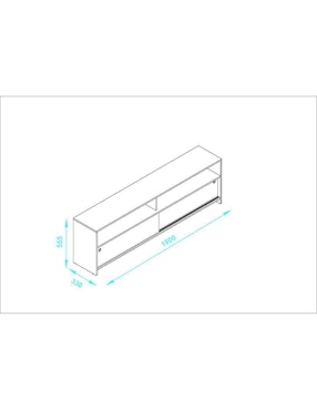 Mueble de tv All White Midtown Concept de