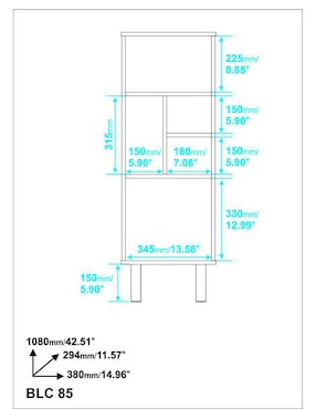Librero Book Shelfs Minimalism Midtown Concept de MDF