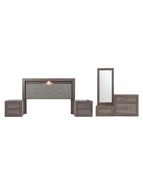 Set recámara Kessa de madera pino