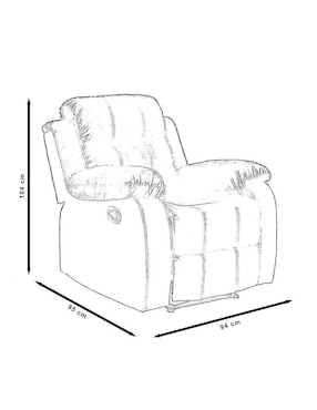 Reclinable Midtown Concept de piel sintética