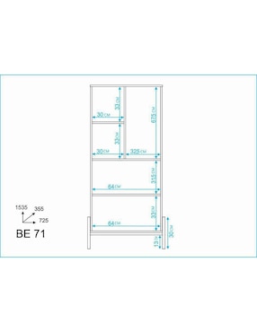 Librero Book Shelfs Minimalism Midtown Concept de MDF