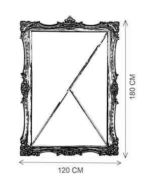Espejo rectangular Lune Art Gallery estilo vintage