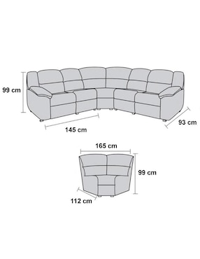 Sala modular Kessa de lino